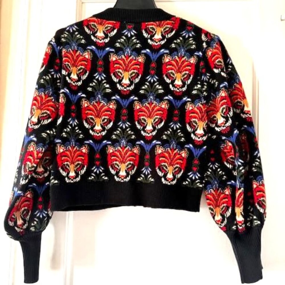 FARM Rio Black Boho Panther Cardigan - Picture 7 of 16